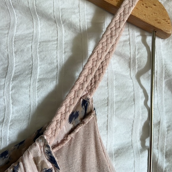 NWOT Elena Baldi Italian Silk Blend Floral Tierred Midi Dress in Blush - Size M - Picture 8 of 8